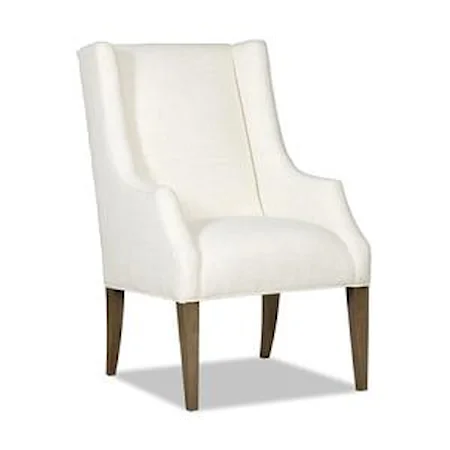 Transitional Host Chair with Tall Block Legs